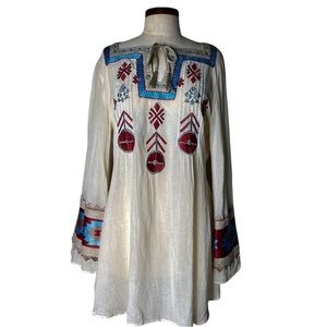 Roja Embroidered Sheer Tunic